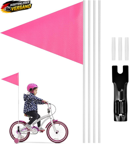 Fahrradfahne 120cm mit stab - fahrradfahne,